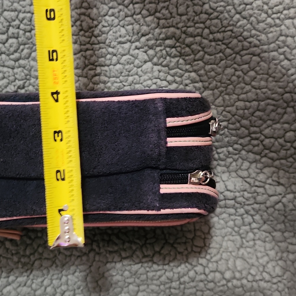 Rare Y2K Juicy Couture Make-up Bag/Organizer Dark Blue And Pink - Picture 12 of 14